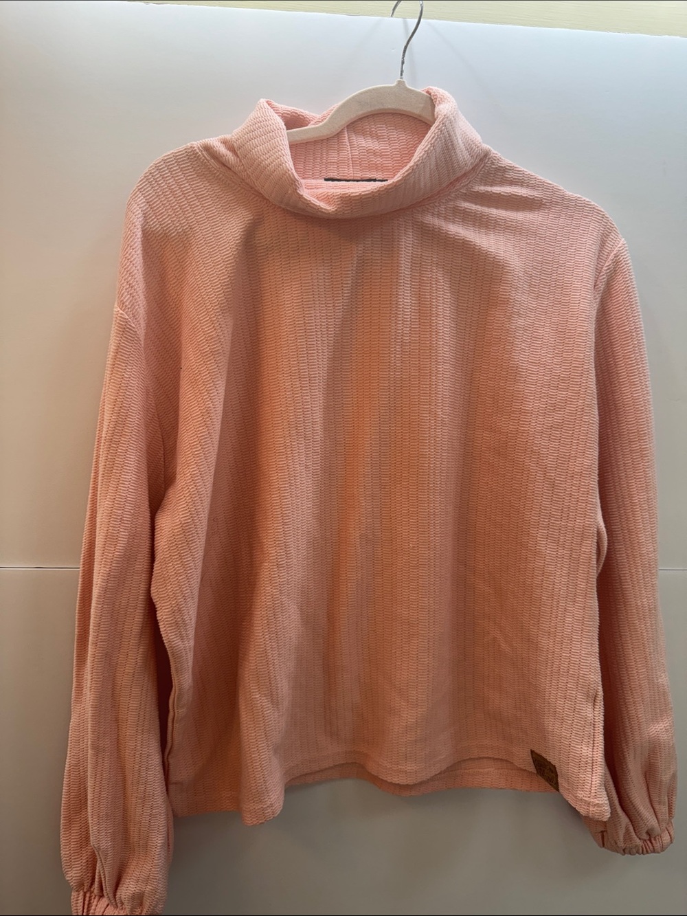 Southern Marsh Pink Waffle Knit Turtleneck